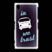 Coque Sony Xpéria Z1 In Combi We trust Bleu ZG