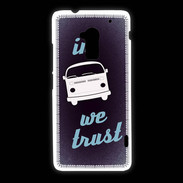 Coque HTC One Max In Combi We trust Bleu ZG