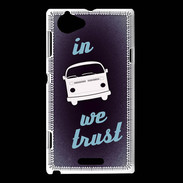Coque Sony Xperia L In Combi We trust Bleu ZG