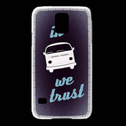 Coque Samsung Galaxy S5 In Combi We trust Bleu ZG
