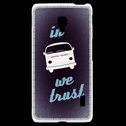 Coque LG F6 In Combi We trust Bleu ZG