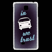 Coque LG F5 In Combi We trust Bleu ZG