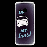 Coque HTC One Mini 2 In Combi We trust Bleu ZG