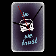 Grande pendule murale In Combi We trust Bleu ZG