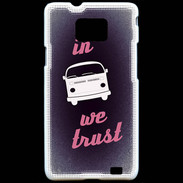 Coque Samsung Galaxy S2 In Combi We trust Rouge ZG