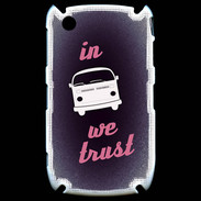 Coque Blackberry 8520 In Combi We trust Rouge ZG