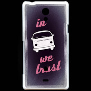Coque Sony Xperia T In Combi We trust Rouge ZG