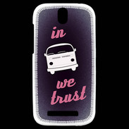 Coque HTC One SV In Combi We trust Rouge ZG