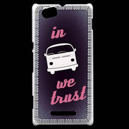 Coque Sony Xperia M In Combi We trust Rouge ZG