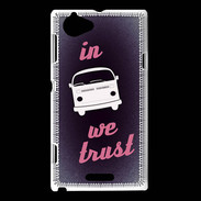 Coque Sony Xperia L In Combi We trust Rouge ZG