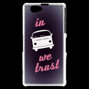 Coque Sony Xperia Z1 Compact In Combi We trust Rouge ZG