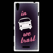 Coque Sony Xperia T3 In Combi We trust Rouge ZG