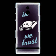Coque Sony Xperia P In DJ We trust Bleu ZG