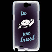 Coque Samsung Galaxy Note 2 In DJ We trust Bleu ZG