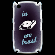Coque Blackberry 8520 In DJ We trust Bleu ZG
