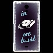 Coque Sony Xperia T In DJ We trust Bleu ZG
