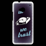 Coque HTC One In DJ We trust Bleu ZG
