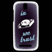 Coque HTC One SV In DJ We trust Bleu ZG