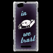 Coque Sony Xperia M In DJ We trust Bleu ZG