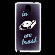 Coque Samsung Galaxy Note 3 In DJ We trust Bleu ZG