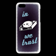 Coque iPhone 5C In DJ We trust Bleu ZG