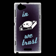 Coque Sony Xperia L In DJ We trust Bleu ZG