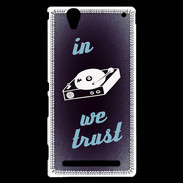 Coque Sony Xperia T2 Ultra In DJ We trust Bleu ZG
