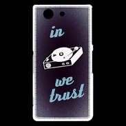 Coque Sony Xperia Z3 Compact In DJ We trust Bleu ZG