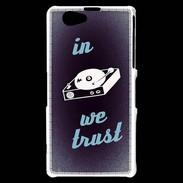 Coque Sony Xperia Z1 Compact In DJ We trust Bleu ZG