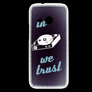 Coque HTC One Mini 2 In DJ We trust Bleu ZG