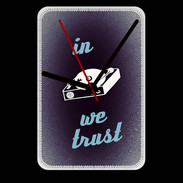 Grande pendule murale In DJ We trust Bleu ZG