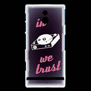 Coque Sony Xperia P In DJ We trust Rouge ZG