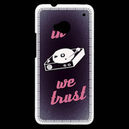Coque HTC One In DJ We trust Rouge ZG