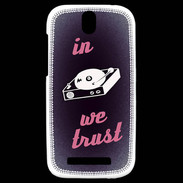 Coque HTC One SV In DJ We trust Rouge ZG