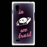 Coque LG Optimus L9 In DJ We trust Rouge ZG