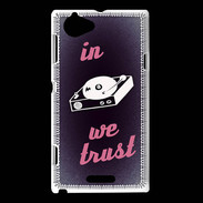 Coque Sony Xperia L In DJ We trust Rouge ZG