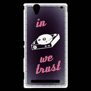 Coque Sony Xperia T2 Ultra In DJ We trust Rouge ZG