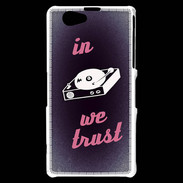 Coque Sony Xperia Z1 Compact In DJ We trust Rouge ZG