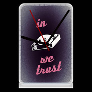 Pendule de bureau In DJ We trust Rouge ZG