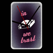 Grande pendule murale In DJ We trust Rouge ZG
