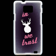 Coque Samsung Galaxy S2 In Elan We trust Rouge ZG