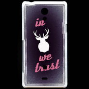 Coque Sony Xperia T In Elan We trust Rouge ZG