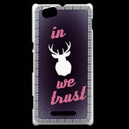 Coque Sony Xperia M In Elan We trust Rouge ZG