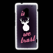 Coque HTC One Max In Elan We trust Rouge ZG