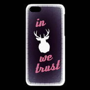 Coque iPhone 5C In Elan We trust Rouge ZG