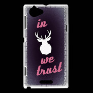 Coque Sony Xperia L In Elan We trust Rouge ZG