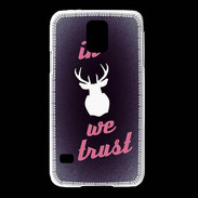 Coque Samsung Galaxy S5 In Elan We trust Rouge ZG