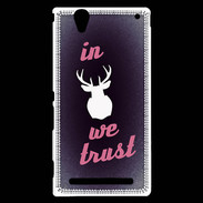 Coque Sony Xperia T2 Ultra In Elan We trust Rouge ZG