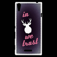 Coque Sony Xperia T3 In Elan We trust Rouge ZG