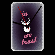 Grande pendule murale In Elan We trust Rouge ZG